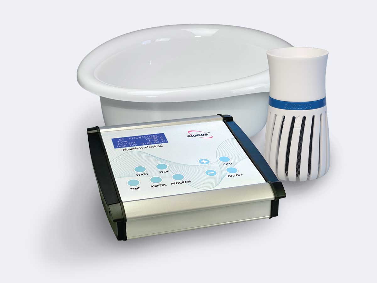 AIONOS System: Steuergerät, Elektrode und Wanne
